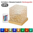Wireless Led Night Light Ocean Wave Aurora Projector Lamp 16 Colors Rechargeable