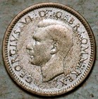 1944 Great Britain Silver 3 Pence Threepence  key Date  
