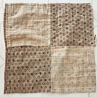 Antique Log Cabin Early Madder Quilt Top Piece Patchwork