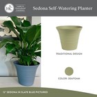 The Hc Companies Sedona Round Self-watering Pot - Lightweight Self Care Planter