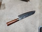 Crude - 7 Inch Japanese Santoku Chef Knife  Carbon Steel  Forged  