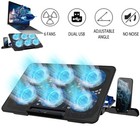 Laptop Cooling Pad With 6 Fan Notebook Cooler Stand Holder Dual Usb 12 -17 