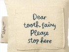Blue Tooth Fairy Pillow With Pocket Dear Tooth Fairy Please Stop Here Keepsake