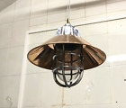 Marine Ship Antique Solid Aluminum Hanging Light With Copper Shade - Set Of 10
