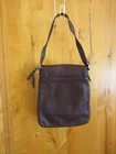 Coach Handbag Dark Walnut Glove Tanned Leather Nwot Aod-9408 Authentic Usa Made