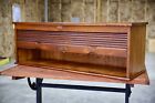 Antique Oak Roll Top File Cabinet W  Lock Key Vintage Industrial Countertop Case
