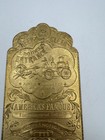 Antique Ornate Brass Firehouse Emblem Door Push Plate  San Francisco    
