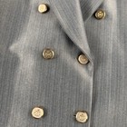 Vtg Pagano West Blazer Womens 8 Silver Double Breasted Gold Button Nwt Usa