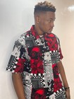 Men   s Short Sleeve Button-up Casual African Shirts Chest 46in Xl