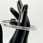 Vtg Mexico Taxco 925 Sterling Silver Double Bangle Knot Bracelet 25g Artisan