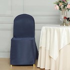 50 Navy Blue Polyester Banquet Chair Covers Wholesale Wedding Party Decorations