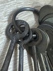 Lot Of  3  Antique Skeleton    11   Padlock Or Various Vintage Medium Keys