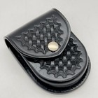 Dutyman 8121 Police Duty Belt Handcuff Pouch Case Holder Weave Leather Black