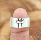 Cross Wide Band Ring  10 Mm Wide Band Ring  925 Sterling Silver Ring    All Size