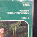 Bucilla Jeweled Stitchery Ornament Kit Stamped Felt Purrfect Holiday 82105
