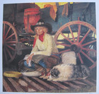 Vtg 1980s Gordon Snidow Joe   The Silver Bullet Coors Cowgirl Print Hand Signed