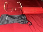 Cartier Rimless Gold Eyeglass Frames With White Temples  Case   Pouch