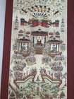 Buddha Tibetan Thangka Art 24  X 50    Tapestry Silk   Screened Art  Plastic Rod