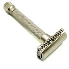 Parker Variant Adjustable Safety Razor New Open Comb   5 De Blades Satin Chrome