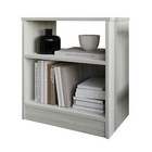 Bedside Table With Shelf  Light Grey