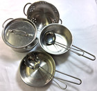 Melissa   Doug Stainless Steel Pot   Pan Play Set Mini Kitchen-7 Pc  Pre-owned