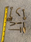 Vintage Miniature Metal Tools Large Lot Of 18 Yard Garden Mechanics Plumber Etc