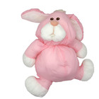 Vtg Fisher-price 16  Puffalump Bunny Rabbit Pink White Nylon Plush Stuffed Toy