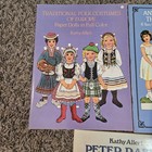 3 Uncut Paper Doll Books Vintage Peter Rabbit  Edwardian Era  Folk Costumes Euro