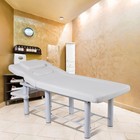 White Heavyduty Wide Massage Table Facial Bed Salon Beauty W open-chest headrest