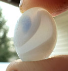 Cute Egg Blush Of Blue Opalescent Multi  Real Davenport Beach Sea Glass