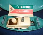 Vintage Singer  Button  Buttonholer W Case 4 Templates And Manual Free Shipping