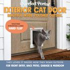 Exterior And Interior Cat Door  4-way Locking Magnetic Cat Flap For Solid   Holl