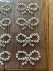 Craftbuddyus 12pcs 32mm Self Adhesive Pearl Bows Stick On Gems  Diy  Craft
