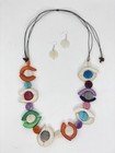 Handmade Tagua Nut Set Necklace And Earrings 
