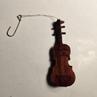 Vintage Mini Wooden Violin Ornament With Real Strings Instrument Music
