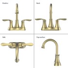 Bathroom Faucet Matte Black With Pop-up Drain   Supply Hoses 2-handle 360 Degree
