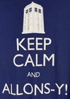 Dr Who T Shirt  Keep Calm And Allons-y   Men s Medium  Tardis  Gildan  Official