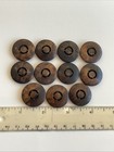 Amazing Vintage Antique Set Of 11 Burl Wood Unique Unusual Buttons 1   