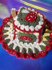 Women s Handmade Crochet Mushroom Bucket Hat  One Size  Cottage Core
