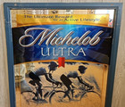 Michelob Ultra Beer Mirror Sign Cycling Biking Bar Pub Mancave 26 25  X 32 5 