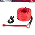 1 2x85ft Synthetic Winch Rope 31500lbs W  Hook Truck Car Tow Recovery Cable