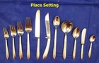 Vtg James Solid Bronzeware 143 Piece Service For 11 Modern Minimalistic Design