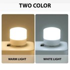 Usb Mini Led Night Light Plug Lamp Power Bank Laptop Reading Book Light White