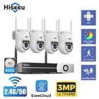 Hiseeu Cctv Security Camera System 16ch Wifi Nvr 8pcs 3mp Ptz Cameras 500gb Hdd