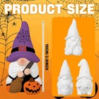3 Pack Gnome Figurines Diy Ceramic To Paint Craft Kit - 4 Inch Mini Halloween