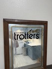 Vintage Antiques Old Maine Trotters Shoes Bar Advertising Mirror Large 22x28   