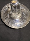 Mexican Floral Sombrero Hat Figurine Engraved Eagle Sterling Silver