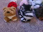 12 Vintage Puffkins Swibco New W  Tags Plush Lot Holiday Christmas Animals