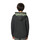 Quiksilver Youth Plush Lined Hoodie Heather Black New With Tags