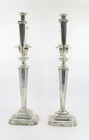 James Dixon   Sons Sterling Silver Candelabra Pair Antique 1896 Sheffield Eng 